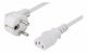 DELTACO CEE 7/7 - C13 power cord with angled plug, 10 m, white 1
