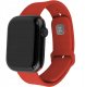 Fixed silicone smartwatch strap, Apple Watch 42 / 44 / 45 mm, red 1