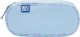 Piórnik kosmetyczka etui usztywniany z klapką błękitny Flowers OXFORD 6
