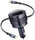 Ładowarka samochodowa Baseus Enjoyment Max z kablami USB-C+USB-C 60W Czarny 1