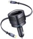 Ładowarka samochodowa Baseus Enjoyment Max z kablami USB-C+Lightning 60W Czarny 1