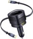 Ładowarka samochodowa Baseus Enjoyment Max z kablami USB-C+USB-C i portami USB-A+USB-C 90W Czarny 1