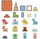 BK2 KLOCKI MAGNETYCZNE DIAMENTOWE         DINOZAURY 90 EL 1