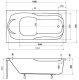 BATHTUB BONA 150 CM 2
