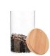Domoletti JAR STORAGE ROUND GLAS W BAMBO LID 1.3L 2