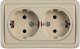 SURFACE MOUNTED DOUBLE SOCKET WITH EARTH 1