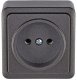 SOCKET RP16-001V OVER PLASTER ANTHR SL+ 1
