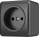 SOCKET RP16-001V OVER PLASTER ANTHR SL+ 1