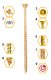 WOOD SCREWS TORXWHT 5.0X120 6PCS 3