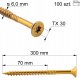 WOOD SCREW TXKMWHT-60300 ZN 100PCS 6