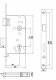 MORTISE LOCK WC Z7ACP 72/55 RIGHT W ZN 4