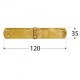 Domax HINGE 8071 120X35X2.5MM ZINC 3