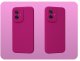 Etui Do Motorola Moto G55 5G (Ciemnoróżowe, Matowe, Silikonowe)   Szkło 9H 2