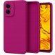 Etui Do Motorola Moto G55 5G (Ciemnoróżowe, Matowe, Silikonowe)   Szkło 9H 5