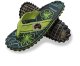 Gumbies japonki ISLANDER FLIP-FLOPS LIME HIBISCUS 37 3