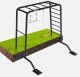 Siłownia Ogrodowa PlayBase MTL Double Swing 2x Huśtawki Drewniane + Drabinki 1