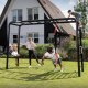 Siłownia Ogrodowa PlayBase MTL Double Swing 2x Huśtawki Drewniane + Drabinki 5