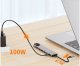 Hub adapter 8w1 przejściówka 2x usb-c thunderbolt 3 2xusb hdmi sd rj45 2