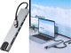 Hub adapter 8w1 przejściówka 2x usb-c thunderbolt 3 2xusb hdmi sd rj45 3