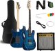 V-TONE EGW 39 BL gitara elektryczna 4/4 stratocaster 39" HH zestaw 1