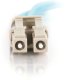 C2G LC-LC 10Gb 50/125 OM3 Duplex Multimode PVC Fiber Optic Cable (LSZH) - Netzwerkkabel - LC Multi-Mode (M) zu LC Multi-Mode (M) - 10 m - Glasfaser - Duplex - 50/125 Mikrometer - OM3 - halogenfrei - Aquamarin 2