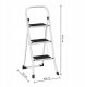 Drabina metalowa 3 stopniowa, 73,5 x 105,3 cm 3