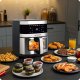 Frytkownica beztłuszczowa Air fryer Berdsen BD-656 srebrna 3