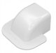 T80-H vægflange - 80x60 mm, Hvid RAL 9010 2