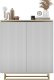 Meble Lindner Komoda RTV SELENE Glamour Biały Mat Ryflowane fronty metalowa rama 110,8 cm 1