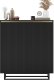 Meble Lindner Komoda RTV SELENE Glamour Czarny Mat Ryflowane fronty czarna rama 110,8 cm 1