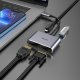 HOCO adaptor HUB Type C to HDTV+VGA+USB3.0+PD100W+HDMI 10
