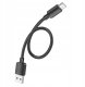 HOCO kabel USB A do Typ C PD 2,4A 27W X96 0,25 m czarny 2