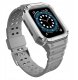 Pasek z etui ochronnym Protect Strap Band do Apple Watch 38 / 40 / 41 mm opaska obudowa pancerna - szary, srebrny 3