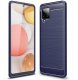 Carbon Case elastyczne etui pokrowiec Samsung Galaxy A42 5G niebieski 1