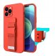 Rope case żelowe etui ze smyczą łańcuszkiem torebka smycz iPhone 12 Pro Max czarny 4