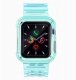 Silikonowa opaska pasek bransoleta bransoletka etui Strap Light Set do zegarka Apple Watch 40 mm - niebieska 1