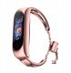 Metalowa bransoleta do Xiaomi Mi Band 3 / 4 / 5 / 6 opaska pasek - różowa 1