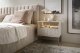 Stolik nocny Lagos z metalowymi nóżkami w kolorze Cashmere + LED 2