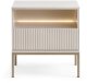 Stolik nocny Lagos z metalowymi nóżkami w kolorze Cashmere + LED 3