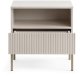 Stolik nocny Lagos z metalowymi nóżkami w kolorze Cashmere + LED 4