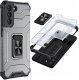 Crystal Ring Case pancerne hybrydowe etui pokrowiec + magnetyczny uchwyt Samsung Galaxy S22+ (S22 Plus) czarny 1