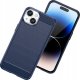 Carbon Case etui iPhone 14 elastyczny żelowy pokrowiec na tył plecki niebieski 1