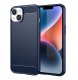 Carbon Case etui iPhone 14 elastyczny żelowy pokrowiec na tył plecki niebieski 1