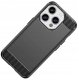 Elastyczne etui wzór karbon do iPhone 15 Pro Carbon Case - czarne 1