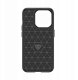 Elastyczne etui wzór karbon do iPhone 15 Pro Carbon Case - czarne 3