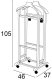 Wieszak do sypialni ARREDAMENTI MIXER  Biały stojak 105x46 cm 3