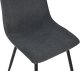 Krzesło do salonu i jadalni NOVA welurowe tapicerowane, ciemnoszare 9