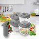 ZESTAW POJEMNIKÓW HERMETYCZNYCH CLEVER KITCHEN SZARE 1