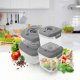 ZESTAW POJEMNIKÓW HERMETYCZNYCH CLEVER KITCHEN SZARE 8