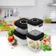 ZESTAW POJEMNIKÓW HERMETYCZNYCH CLEVER KITCHEN CZARNE 4